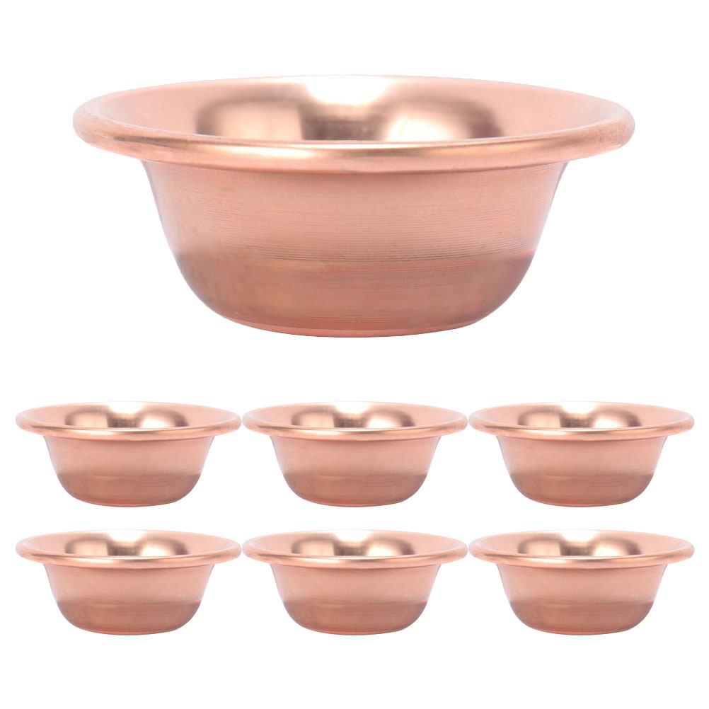 7-teiliges Kupfer-Opferschalen-Set Buddhistische Wasserschale für Tempel, Zuhause, Yoga-Raum-Dekor Feine Handwerkskunst Glatt Verschleißfest