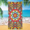 Bohemian Mandala Beach Towel Quick Dry Sand Free Microfiber Bath Towel Geometric Diamond Print Blanket for Summer Pool Travel