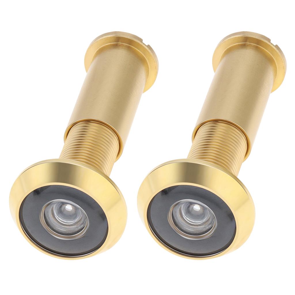 Massives Messing 2 Stück 14 mm Türspion Betrachter 180 Grad Weitwinkel HD Optische Glaslinse Schwerlast Privatsphäre Sicherheit Universal
