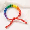 Fashion Rainbow Bracelets For Women Girls Boy Ladies Rainbow Love Pride Woven Wristband Bracelet Couple Friendship Party Jewelry