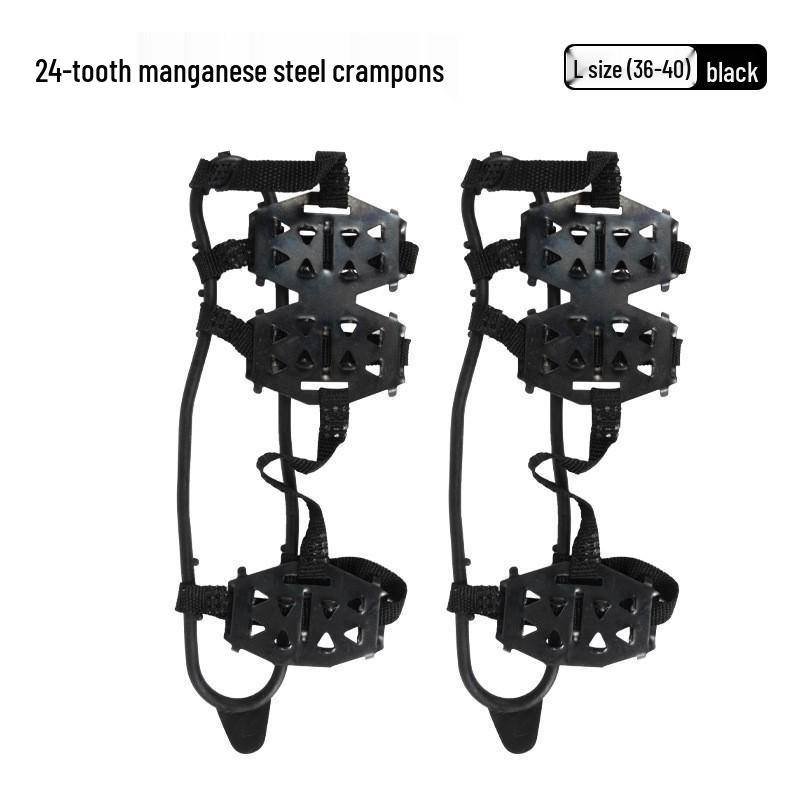 Ultra-Light 24-Tooth Ice Cleats: Anti-Slip Shoe Covers for Winter and Rainy Days, Ideal for Fishing and Snowy Grounds