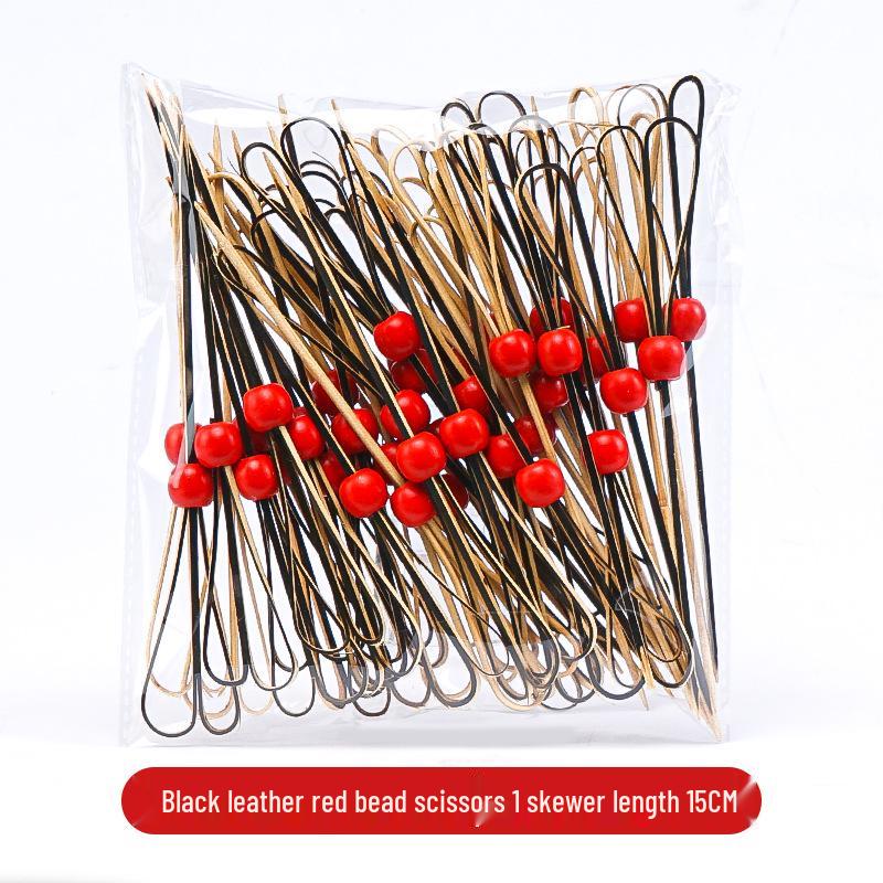 Biodegradable Disposable Bamboo Skewers for Candied Hawthorn, Burgers, Sushi, Cocktails, Desserts, and Fruits