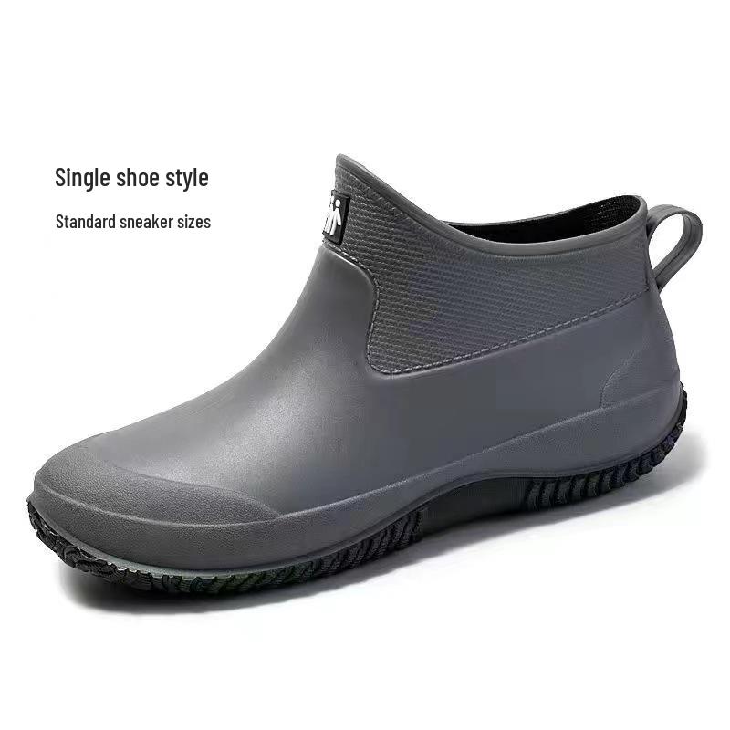 2023 Men's Non-slip Low-top Rain Boots - Waterproof Shoes for Car Washing & Kitchen Use