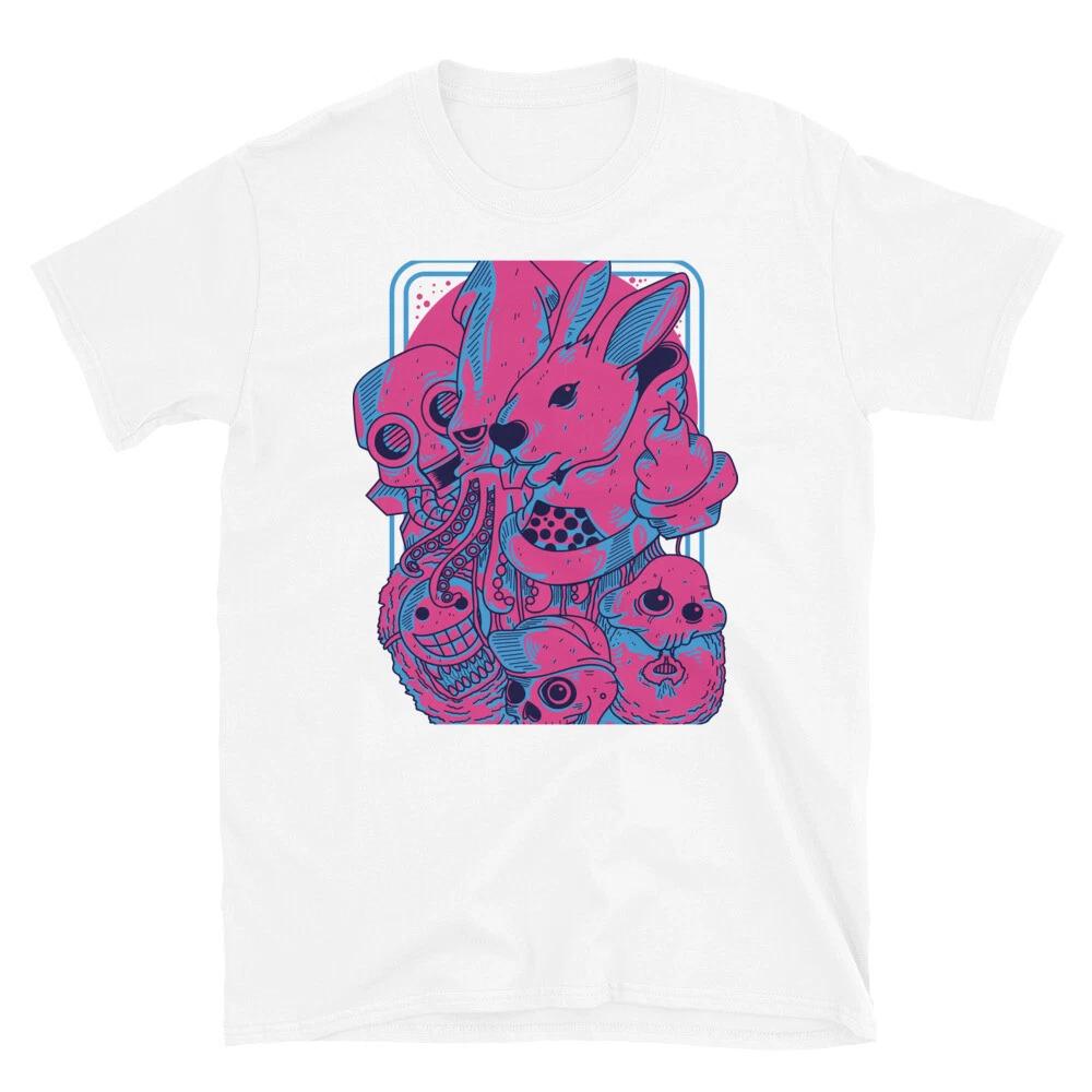 Funky Doodles Fantasy Monster Art Retro Classic Everyday Graphic T-Shirt L