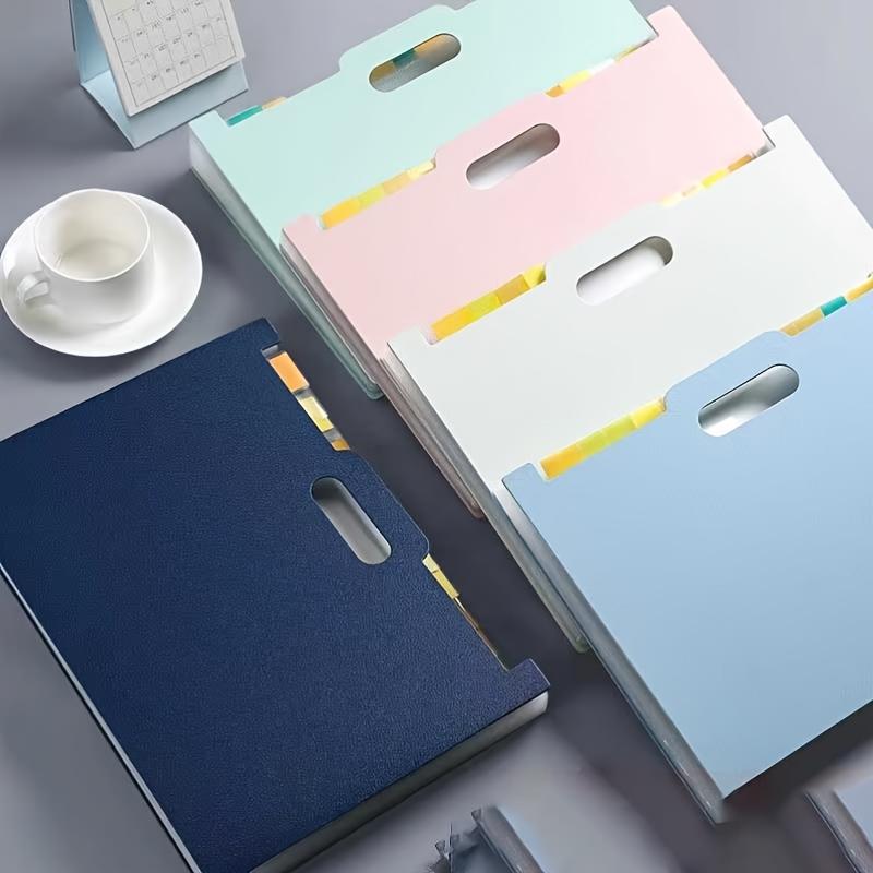 1pc Durable Plastic Art Portfolio Organizer - Multi-Layer, Labeled File Storage Folder with Protective Sleeves for Office & School, Available