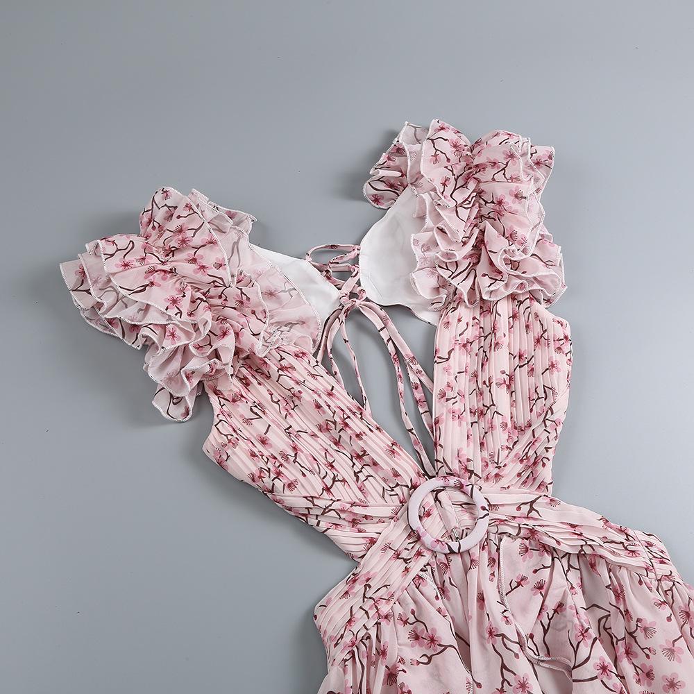 European-American Cross-Border Women's Floral Vacation Dress