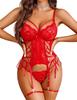 Avidlove Lingerie Set for Women Lace Corset and Panty Outfits Garter Belt Lingerie Teddy Babydoll