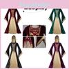 Luxurious European Vintage Palace Court Long Dress For Halloween Cosplay