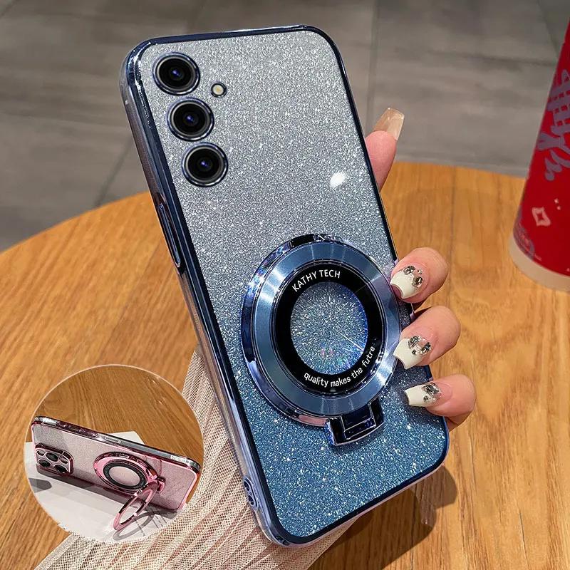 Luxury Magnetic Suction Stand Phone Case for Samsung Galaxy M55 M54 M53 M52 M51 M34 M33 A750 73 72 4G 5G 71 70 55 54 53 52 35 34