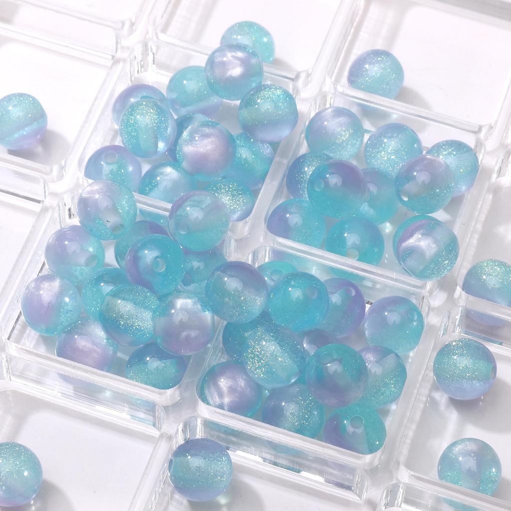 Resin Gentle Round Beads for DIY Necklace Bracelet Earring Craft 10 Pcs