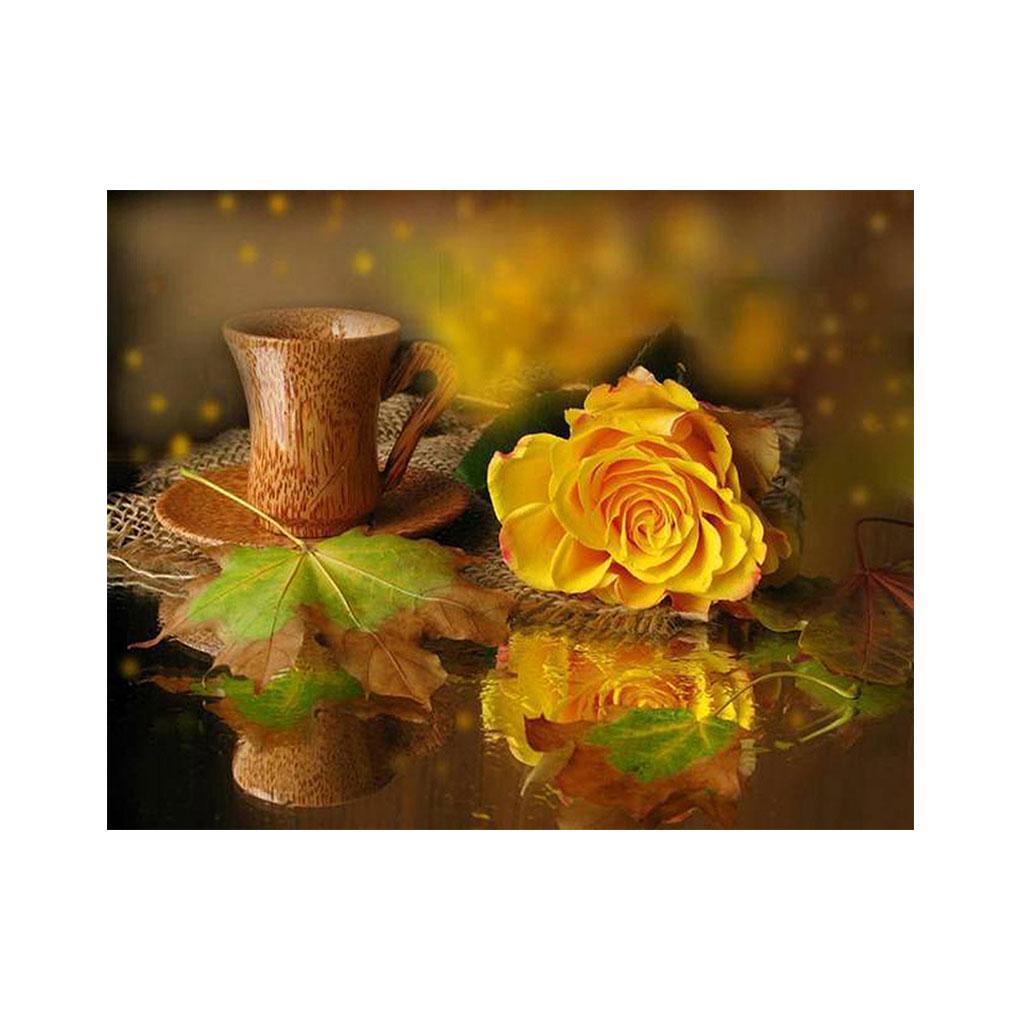 

Цветочный набор для алмазной живописи DIY Craft Полный набор для живописи стразами для гостиной, украшения стен дома