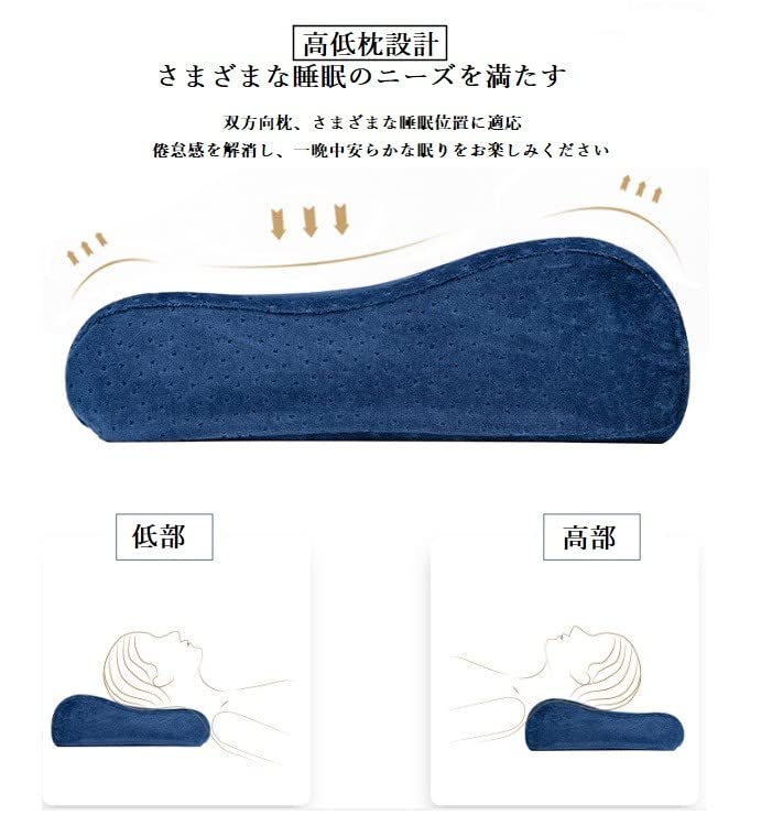 Rita Pro Shop Memory Foam Pillow, Wave-Shaped, for a Comfortable Sleep, Relieves Shoulder and Neck Stiffness, Prevents Snoring, Ergonomic Design,