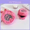 Trendy Round Plush Mini Coin Purse For Girls Versatile Makeup And Earphone Holder