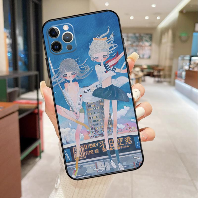 Cartoon Aesthetic Aya Takano Phone Case For iPhone 17 16 15 14 13 12 11 Pro Max mini 16 Plus 16e 17 Air Protective Cover