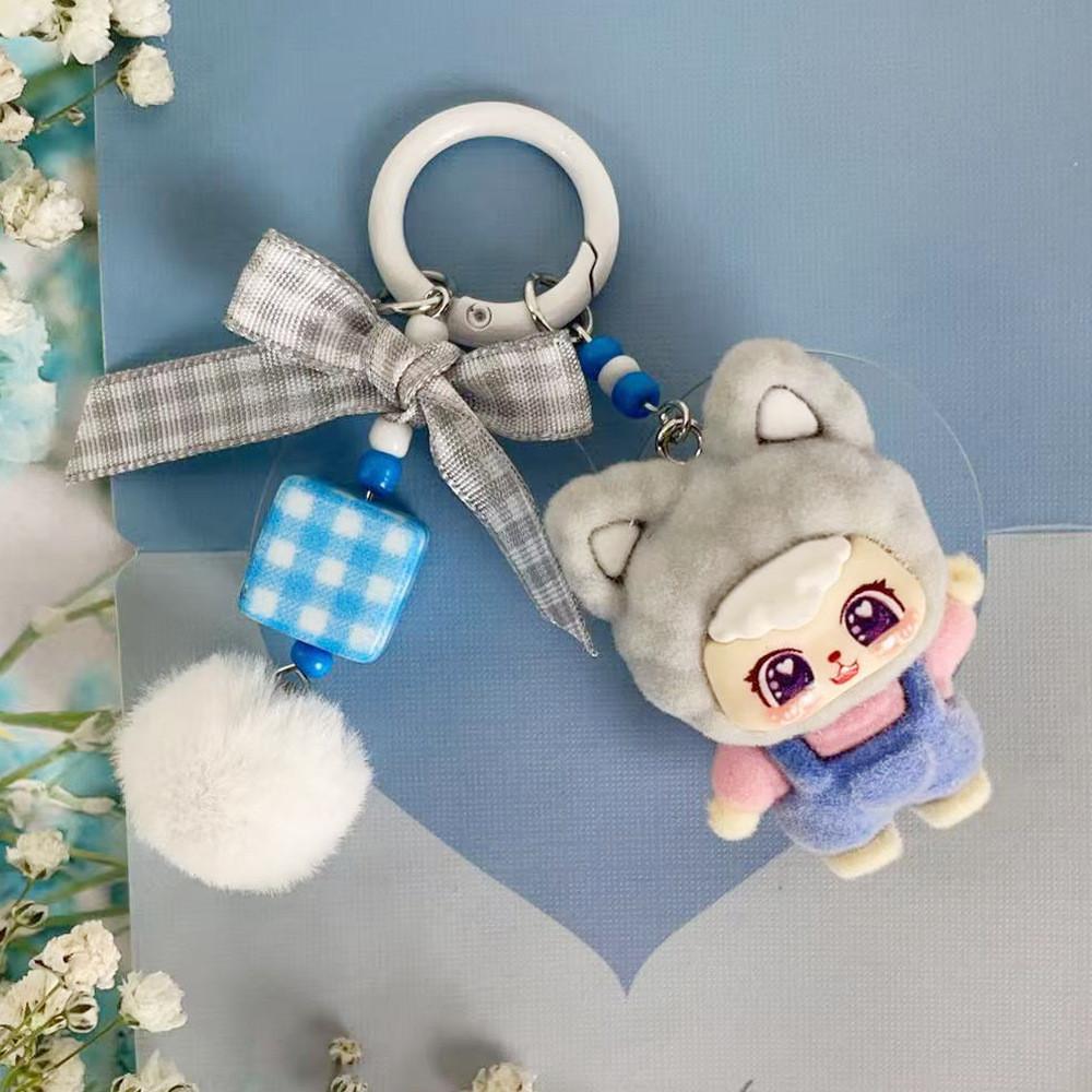 Plastic Handwave Cat Keychain With Cartoon Design For Gift And Party Decor