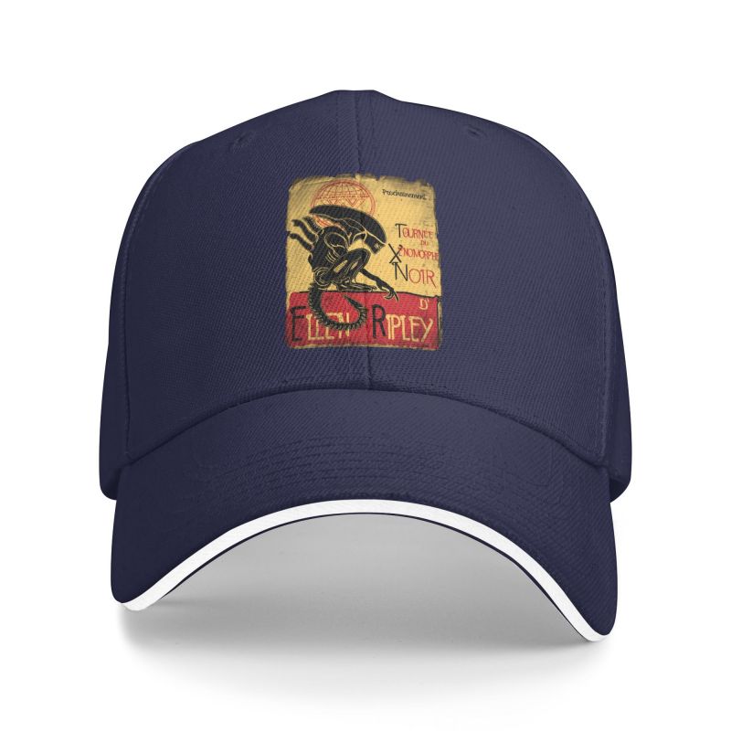 

Vintage Tournee Du Xenomorphe Noir Baseball Cap Outdoor Daily Travel Sports Adjustable Snapback Cap Unisex Sandwich Trucker Hat Adjustable