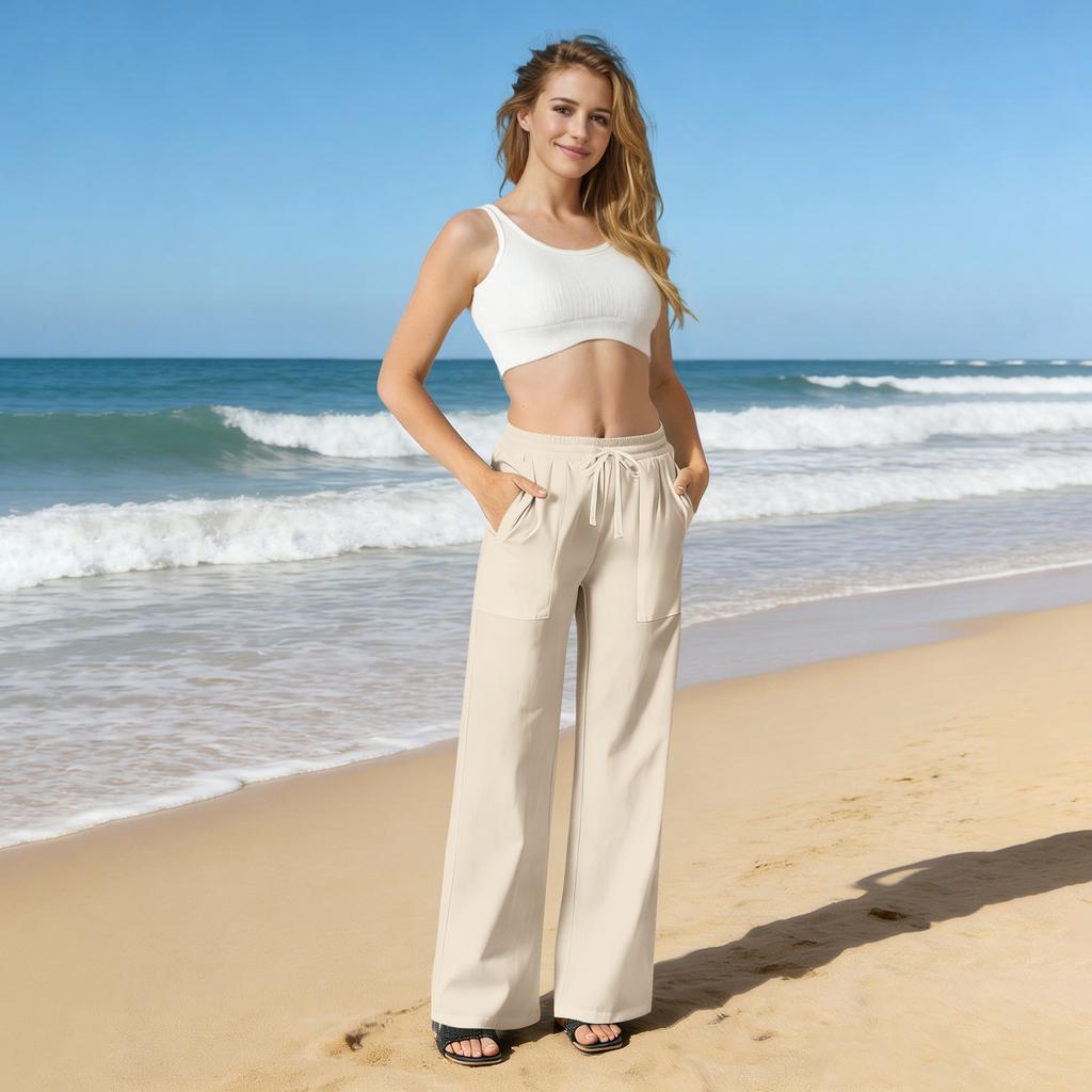 Women's Casual Loose Pants Straight Wide Leg Pants Casual Pants