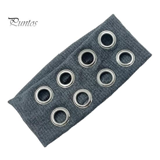 

Women Hair Band Hollow Design Metal Elements Soft Breathable Hair Rope Sports Yoga Party Women Hair Accessories серый