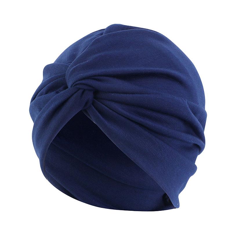 Однотонная высококачественная закрученная шапка Этнический баоту шарф Мусульманский головной платок Шапочки Однотонная женская шапка-платок One Size