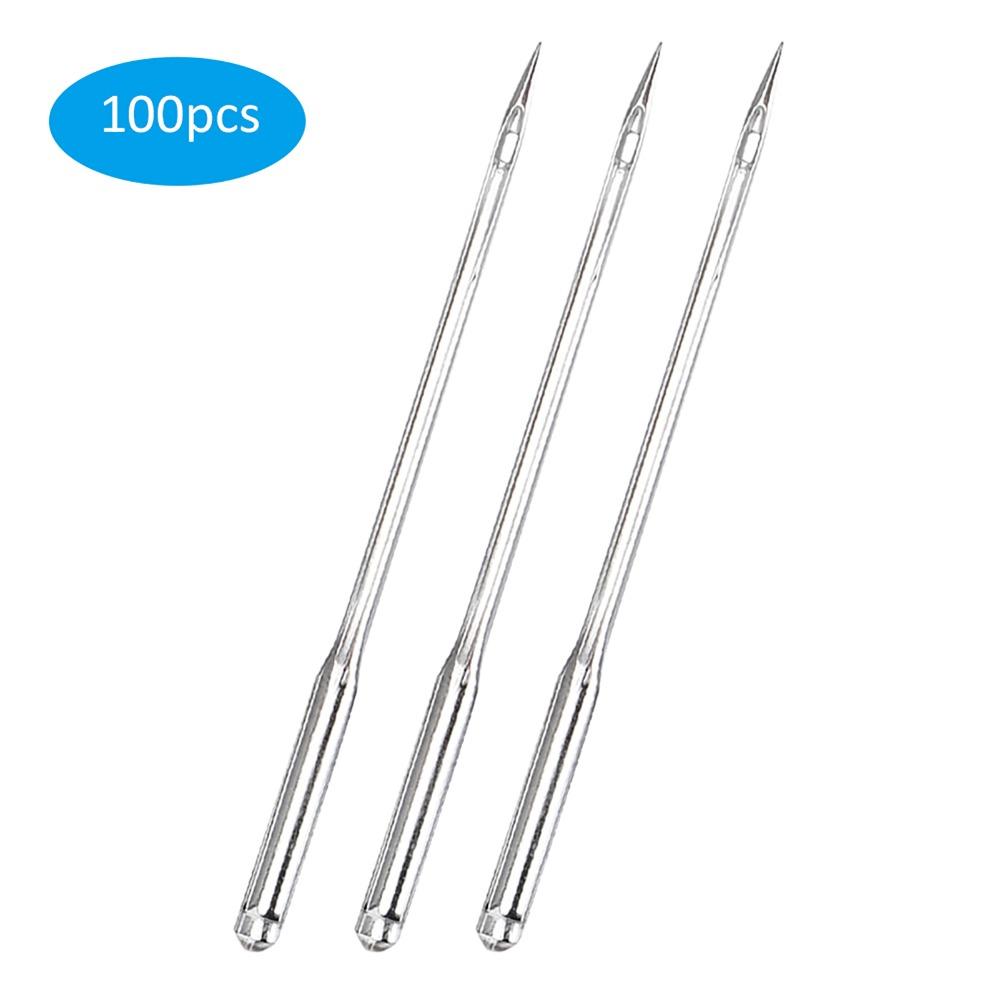 100Pcs Metal Sewing Machine Needle Heavy Duty Industrial Grade Steel Sewing Needle Precision Ground Smooth Stitching