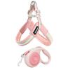 Adjustable Dog Harness With Leash Small To Medium Breeds - Breathable Vest Style Reflective Trim Stainless Steel Buckle