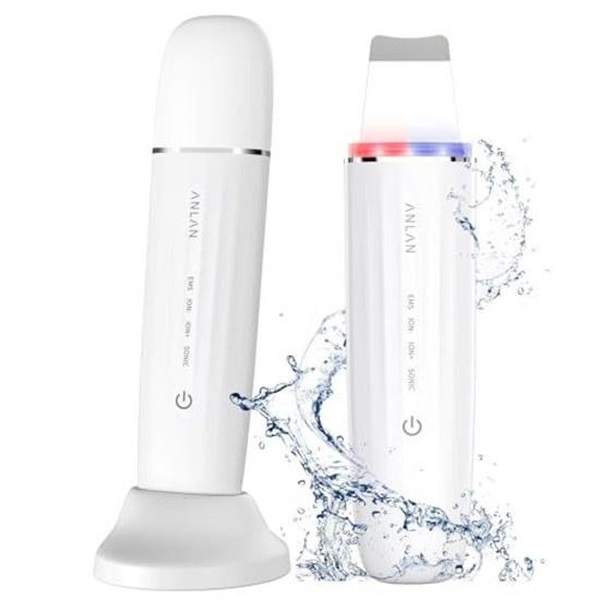 ANLAN Royal Water Peeling IPX7 Waterproof Facial Device 6 Functions Ultrasonic EMS Lift Care Ion Red Blue Light Treatment Pore Unisex Type-C Charging