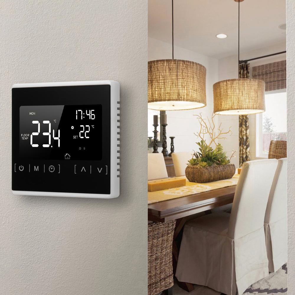 Smart LCD Touchscreen Thermostat for Home Programmable Electric Floor Heating System Thermoregulator AC 85-250V Temperature Controller