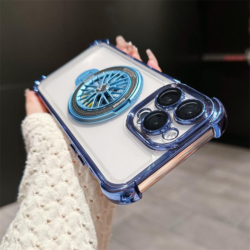 New iPhone17Pro rotating gyro bracket, four-corner mobile phone case, Apple 16 lens film, anti-drop protective case.