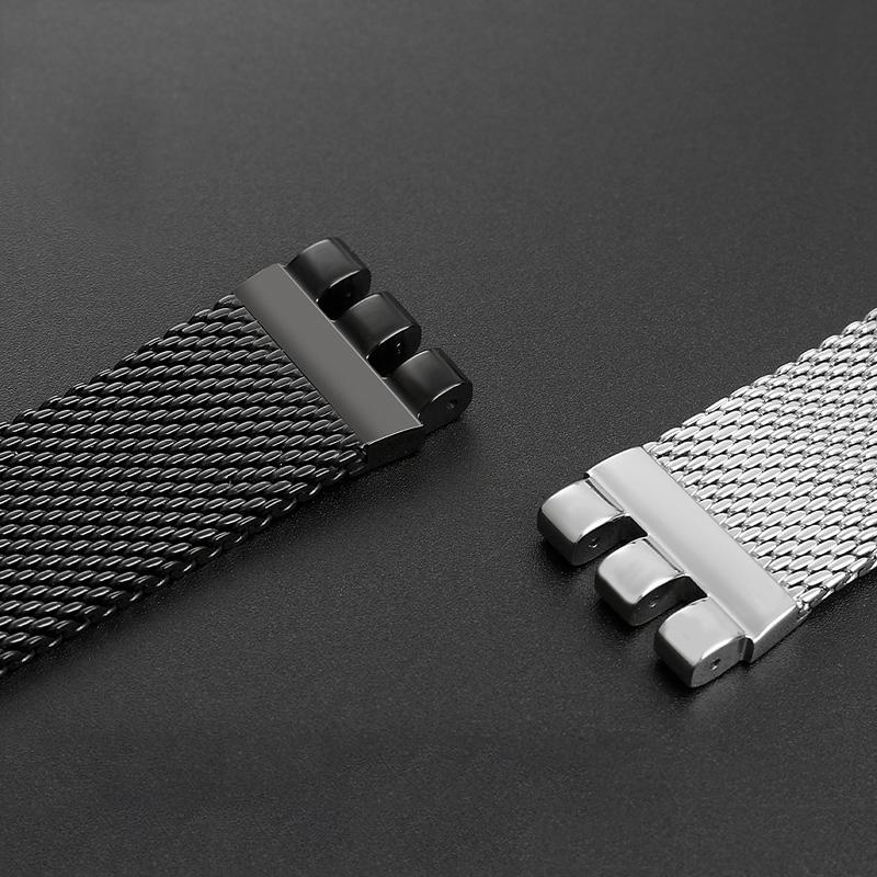 Per Swatch IRONY YAS112 /YGS749 Orologio da Uomo con Cinturino a Maglia Intrecciata in Acciaio Inossidabile Catena Cinturino in Metallo Serie YIS YVS 17mm 19mm 20mm 21mm