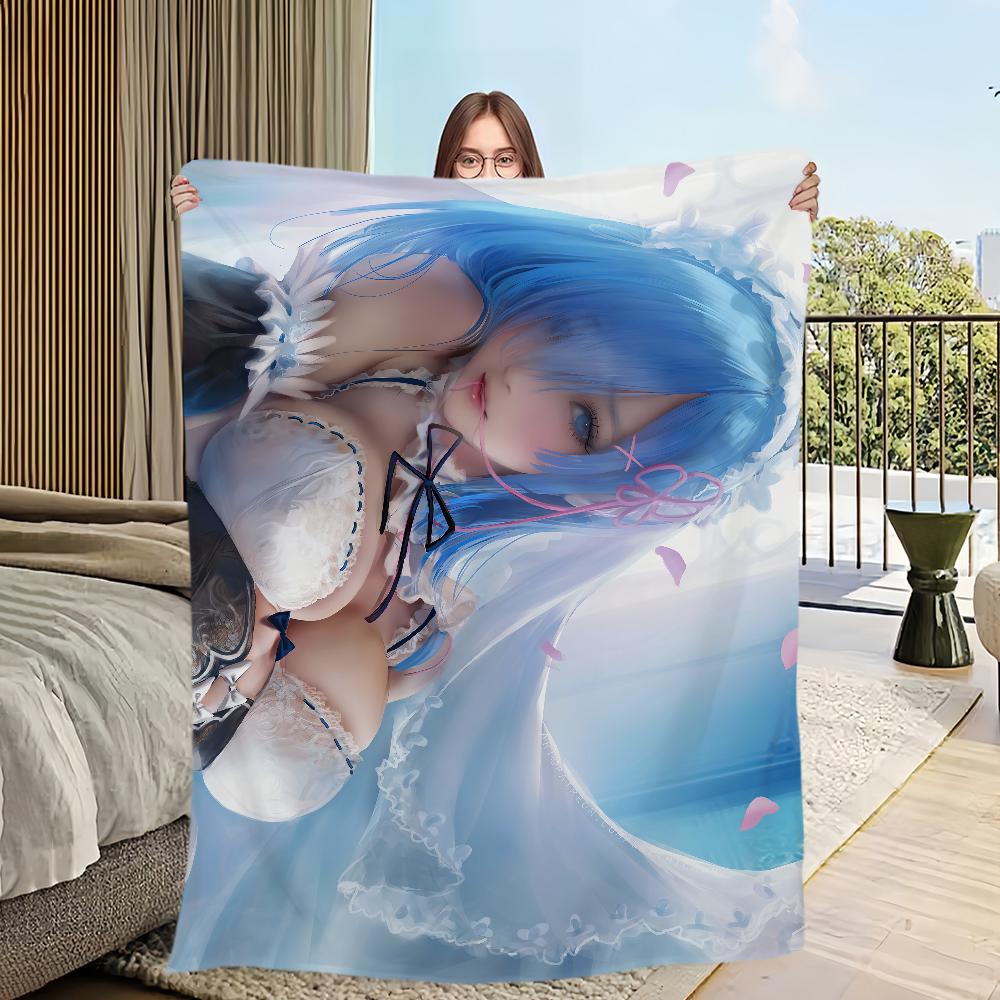 Re Zero Rem Printed comfortable and soft sofa, living room bed, bedroom blanket suitable for travel and gifts