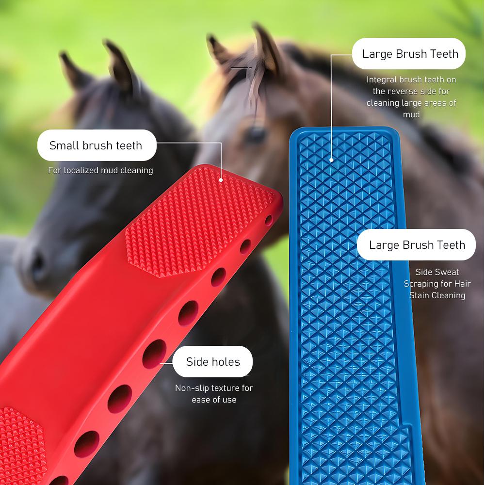 Horse Sweat Stain Cleaning Brush Dog Grooming Bathing Massage Hair Removal Brush Dog Grooming Brush Bathing Brush