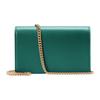 Gucci GG Emblem Double G Metal Decoration Cow Leather Crossbody Shoulder Bag Mini Women's Green