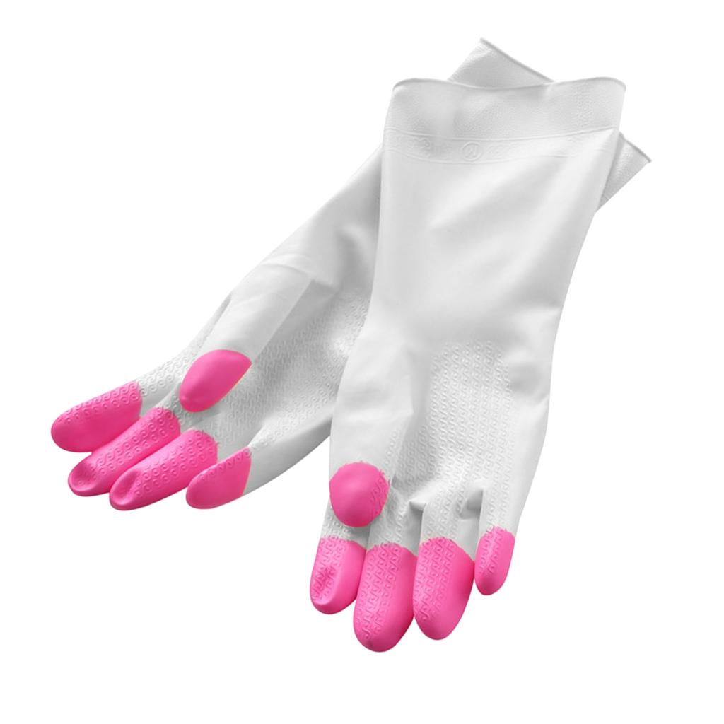 PVC Haushaltshandschuhe Reinigung Anti-Rutsch Multifunktional Ergonomisch Wasserdicht Spülhandschuhe