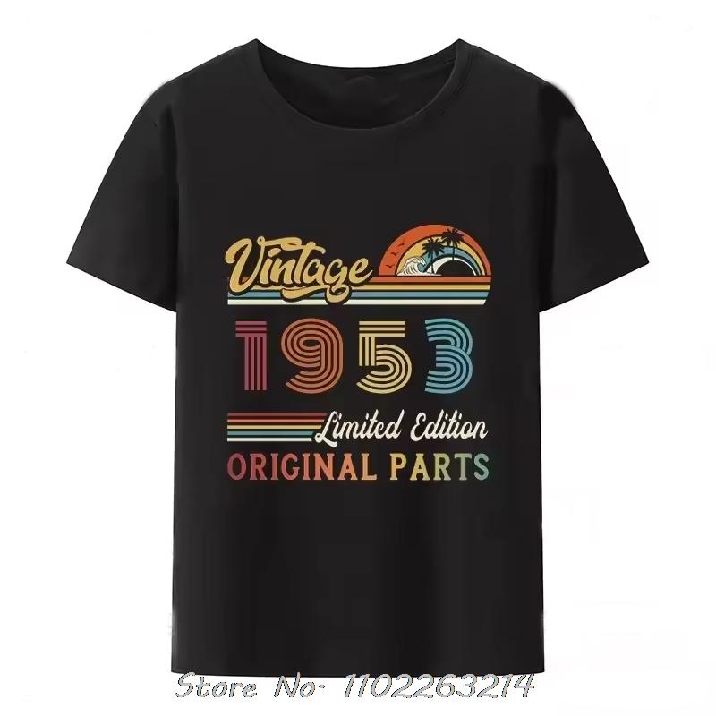Made In 1953 Men's Clothing Dad And Grandpa Oversized T-shirt Born In Serial Cotton Tshirt Vintage Fashion Fitness T Shirt