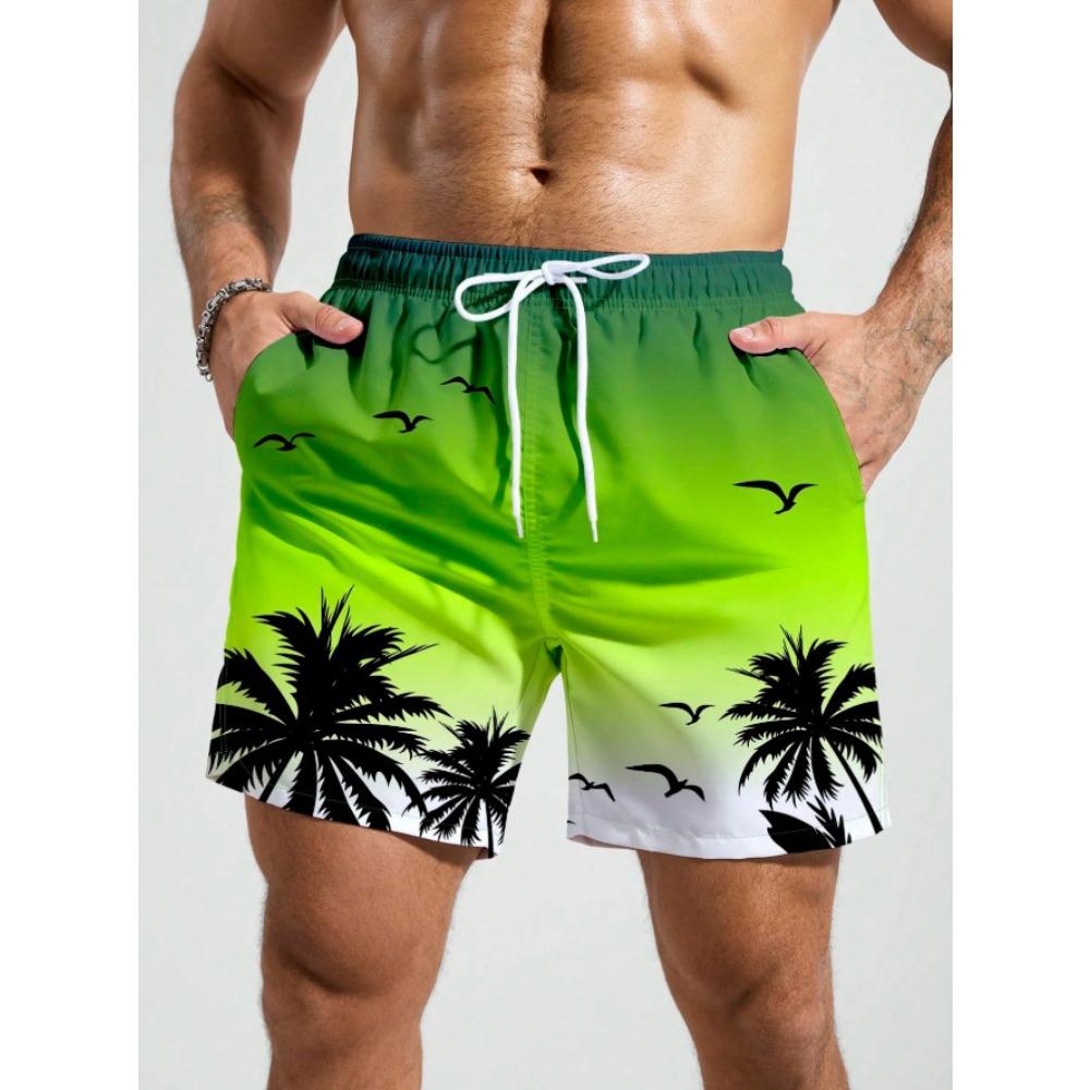 Summer Men's 3D Printed Beach Pants Fashion Versatile Trend Breathable Casual Vacation Style