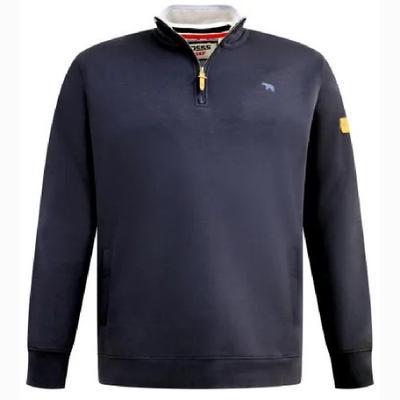 Herre D555 Russel Brodert Logo Fleece Kingsize Genser