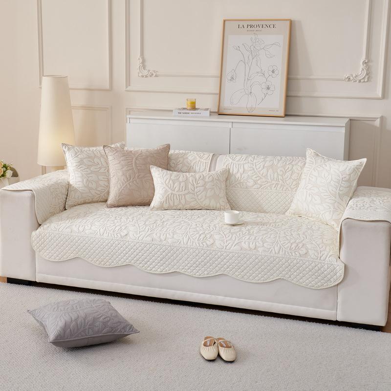 New Pure Cotton Sofa Cushion for All Seasons Nordic Simple Non-slip Light Luxury Cotton Sofa Cover Cover Cloth
