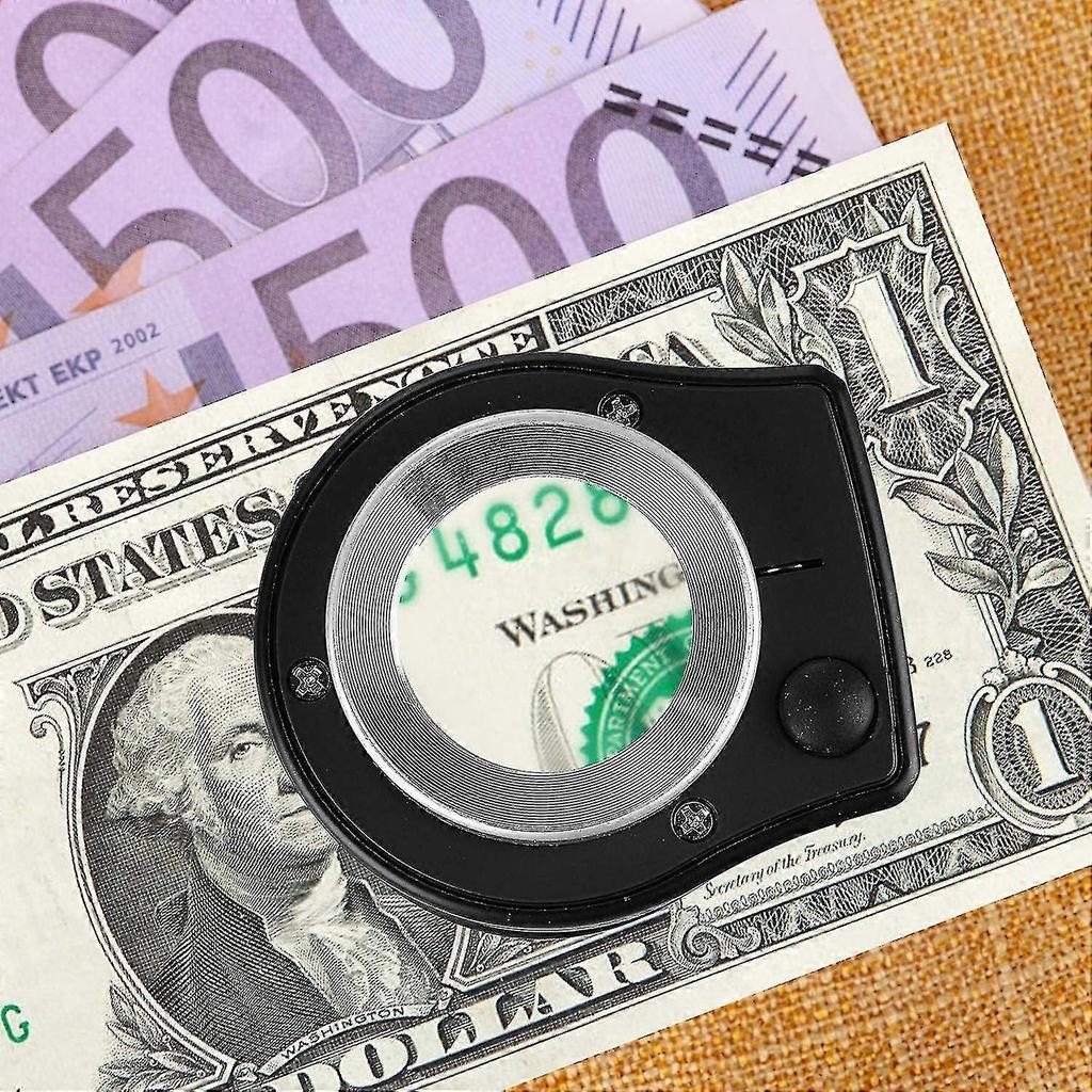 30X Loupe Magnifier USB Rechargeable 6 Lights Portable Metal Eye Loupe Sewing Magnifying Glass for Textile Optical Jewelry Tool Coins - chuan
