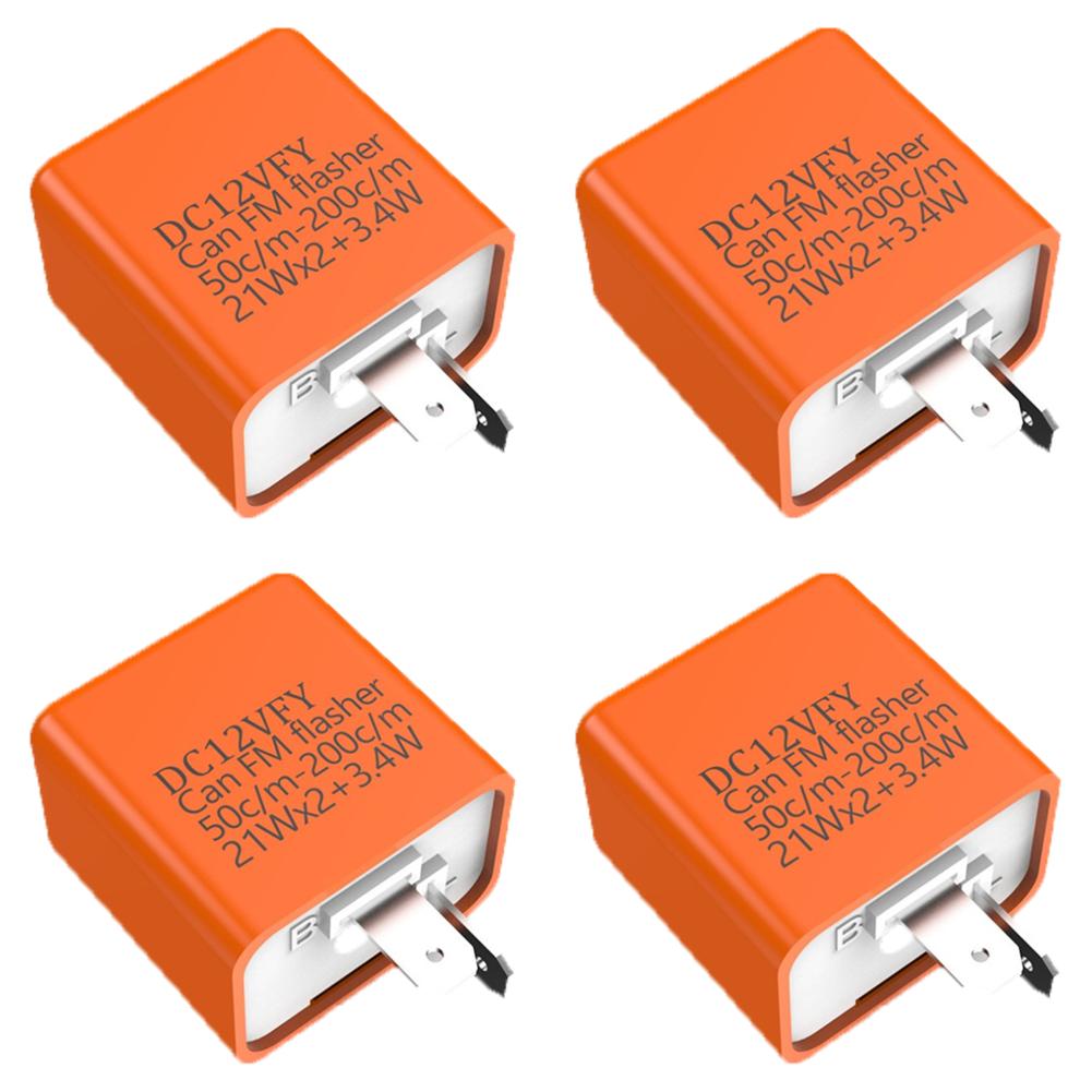 1-10PCS LED Flasher Relay 12V Adjustable Frequency of Turn Signal Indicator Light 2 Pins Flashing Blinker Relays For Motorcycle