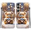 Handmade PU Leather Flip Case for Sony Xperia 1 VI Anti-Slip Shockproof Cover with Wrist Strap & Heart/Rose Cat Designs