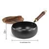 ZISIZ Gehämmertes Schmiedeeisen Wok mit Holzdeckel