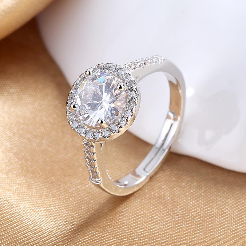 925 Sterling Silver Ring Open Adjustable Silver/Gold Ring Fashion Exquisite Student Girlfriend Jewelry Accessories Wedding Party
