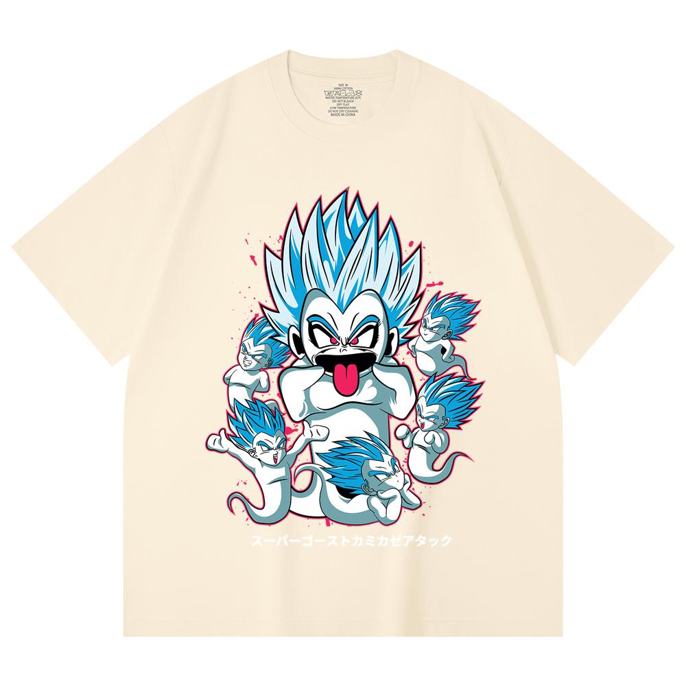 230 Gsm 100% Cotton Dragon Ball V55 Kamikaze Print Unisex Heavy Cotton T Shirt