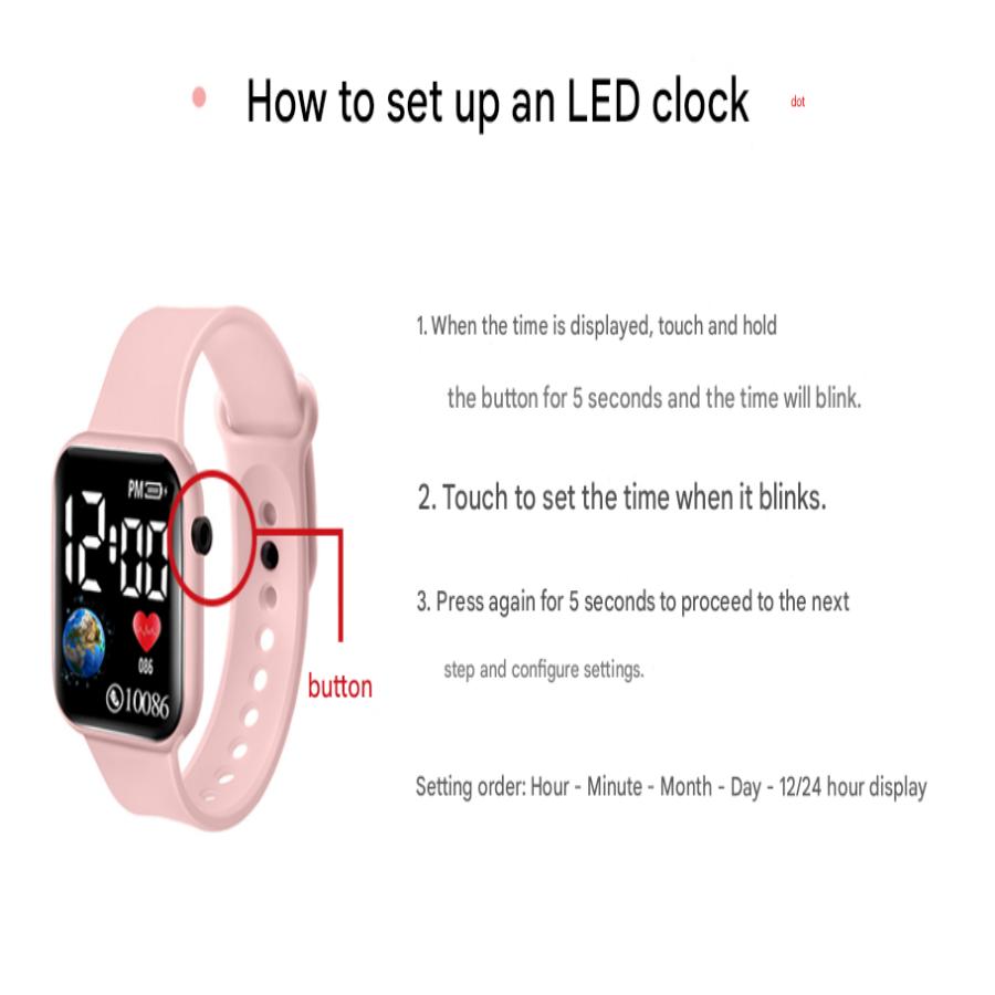 Unisex LED Electronic Wristwatch