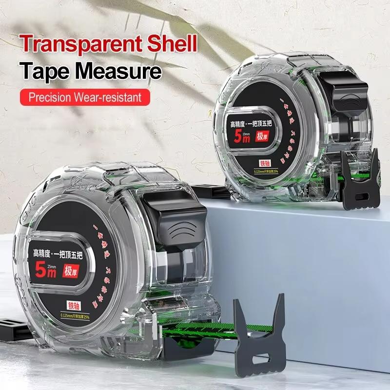 5/7.5/10M Self-Locking Tape Measure Fluorescent Tape Measure High Precision Thickened Wear-resistant Drop-proof Tape Measure