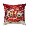 Santa Claus Snowman Cushion Pillowcase Printed Polyester Throw Pillow Cover Decorative Sofa Cushion Pillowslip Decor