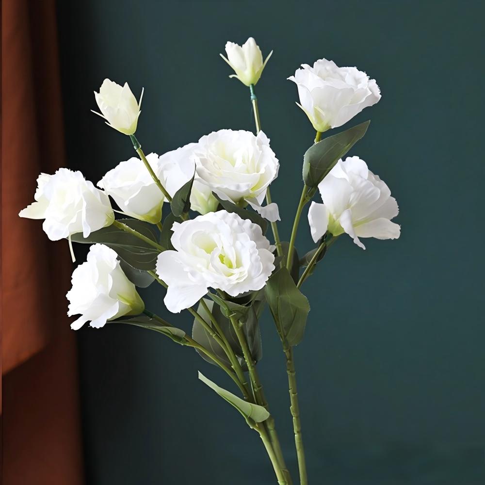 Artificial Flowers Core Content Artificial Eustoma Flower Bouquets for Home Decor Hotel Weddings Lifelike Fake Eustoma Flowers