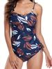 Yi Yong 2024 High Elasticity Tankini - Sexy European & American Print Plus Size Swimsuit