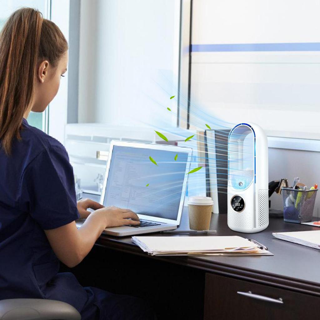 Portable Fan With Mist Small Water Cooling Mist Fan 6-Speed Summer Hot Weather Mister With 6-Hour Auto-Off Timer For Offices