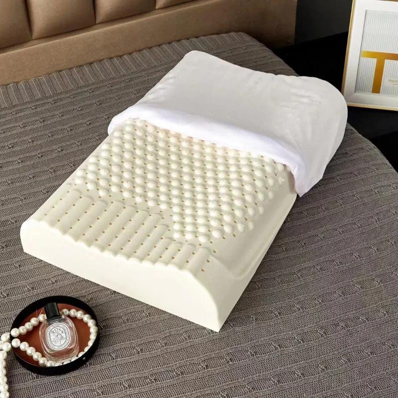 Prodyšný latexový polštář pro dospělé Gumový polštář Jádro Ergonomický design Dárek Usínání Pohodlné Měkké Thajsko